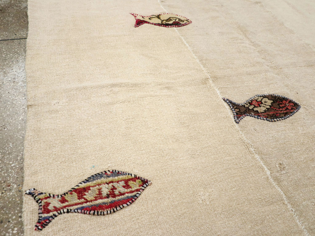 Modern Turkish Flatweave Accent Rug, No.30196 - Gss