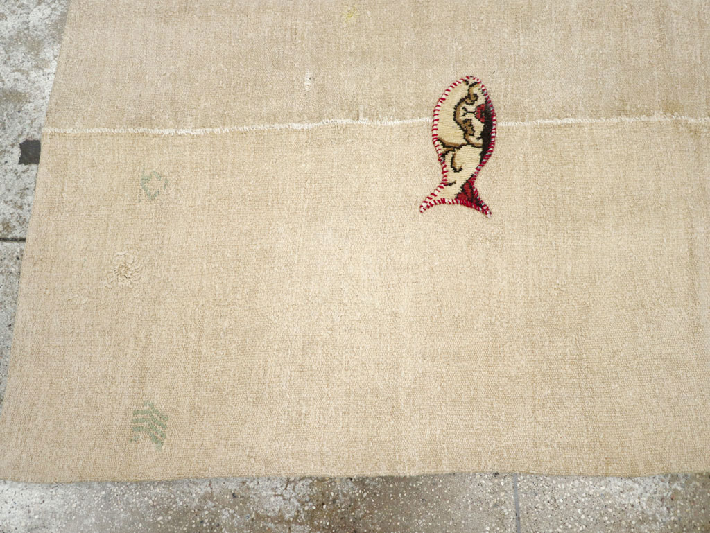 Modern Turkish Flatweave Accent Rug, No.30196 - Gss