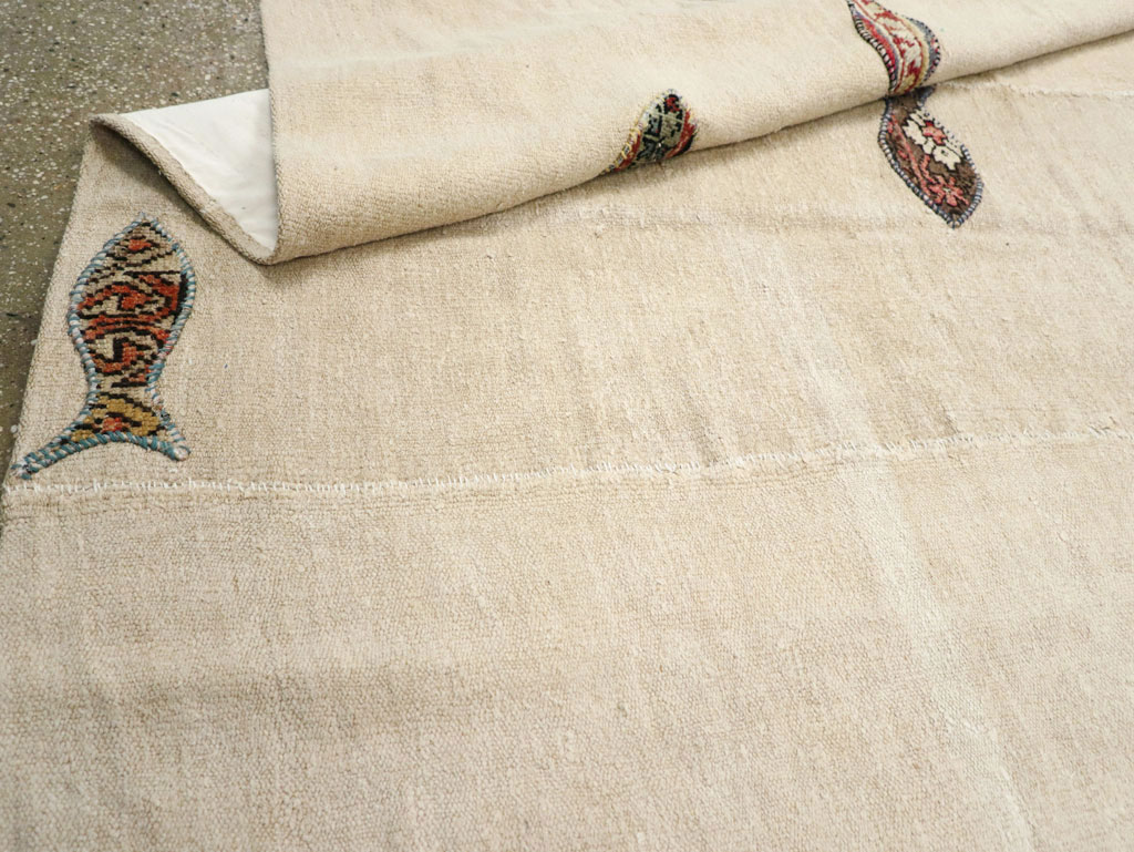 Modern Turkish Flatweave Accent Rug, No.30196 - Gss