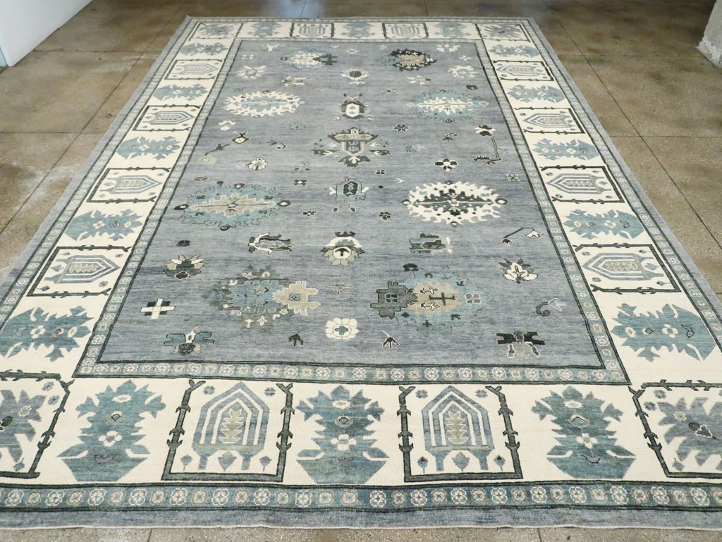 Modern Turkish Oushak Large Room Size Carpet, No.30200 - Gss