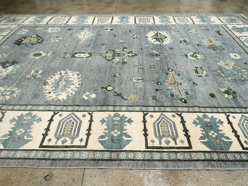Modern Turkish Oushak Large Room Size Carpet, No.30200 - Gss
