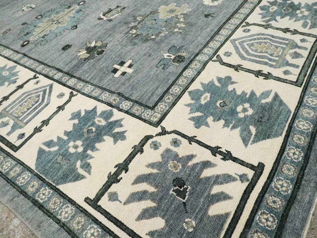 Modern Turkish Oushak Large Room Size Carpet, No.30200 - Gss