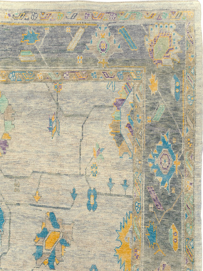 Contemporary Turkish Oushak Large Room Size Carpet, No.30202 - Gss