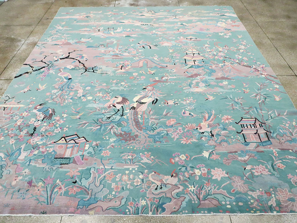 Mid-20th Century Chinese Art Deco Room Size Carpet, No.30203 - Gss