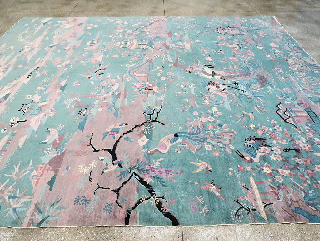 Mid-20th Century Chinese Art Deco Room Size Carpet, No.30203 - Gss
