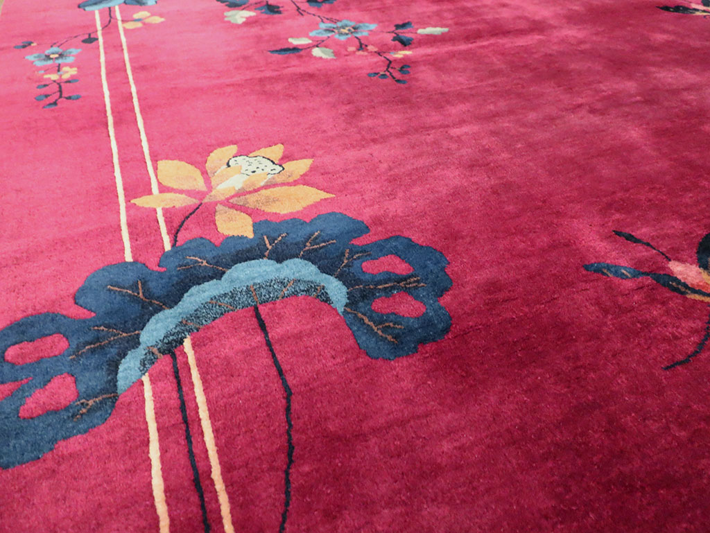 Vintage Chinese Deco Carpet, No.30204 - Gss