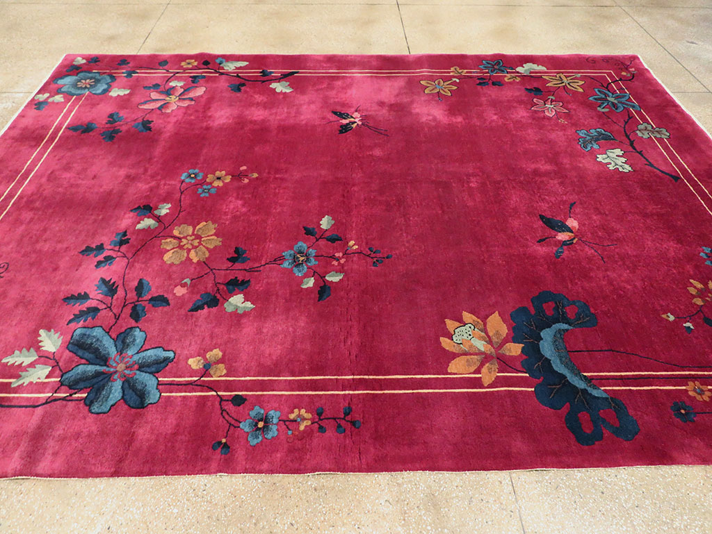 Vintage Chinese Deco Carpet, No.30204 - Gss