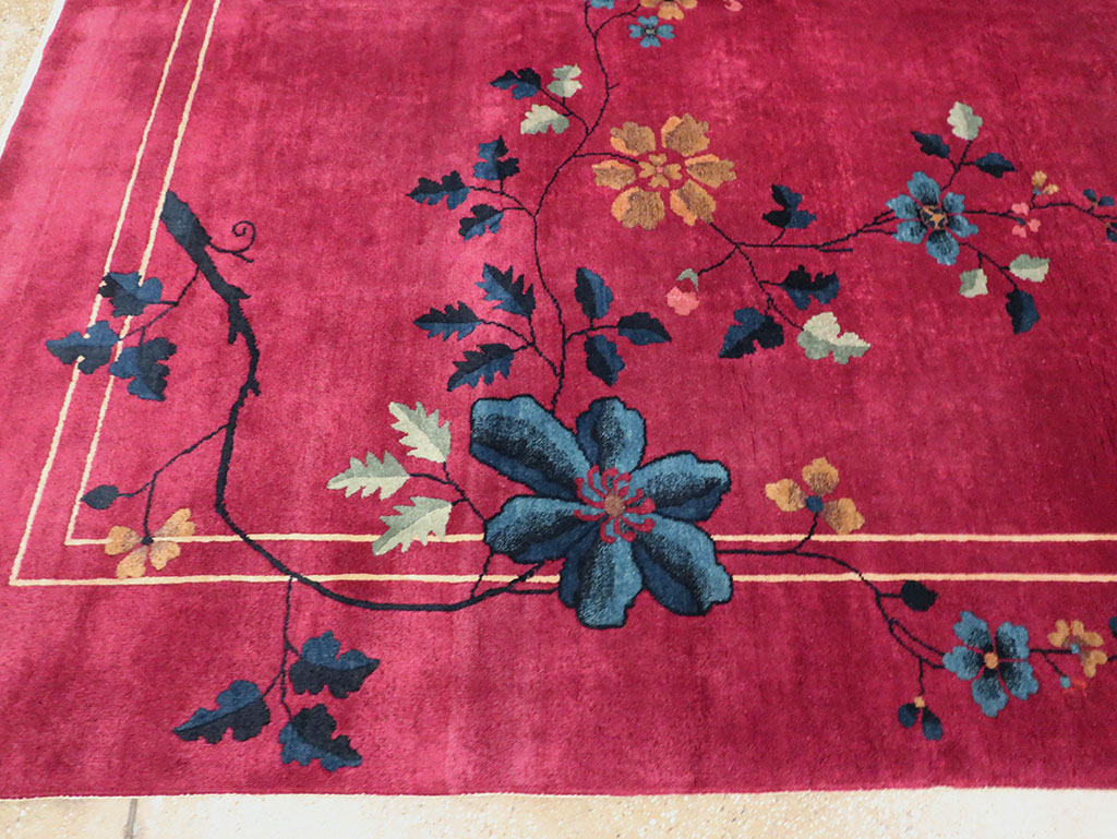 Vintage Chinese Deco Carpet, No.30204 - Gss