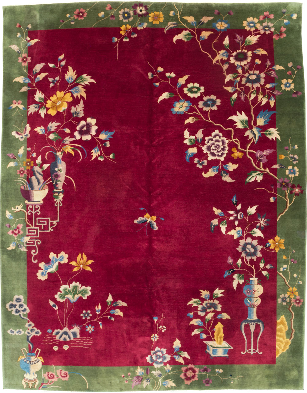 Vintage Chinese Deco Carpet, No.30206 - Gss