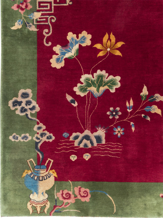 Vintage Chinese Deco Carpet, No.30206 - Gss