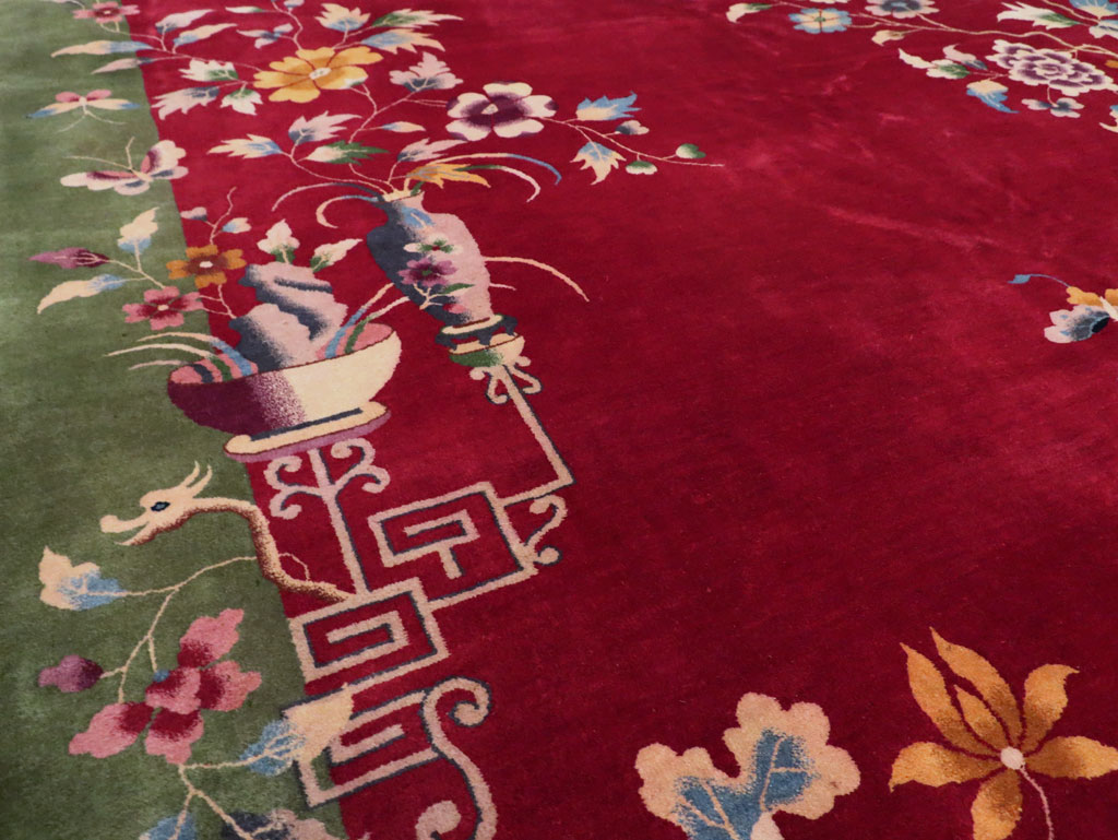 Vintage Chinese Deco Carpet, No.30206 - Gss