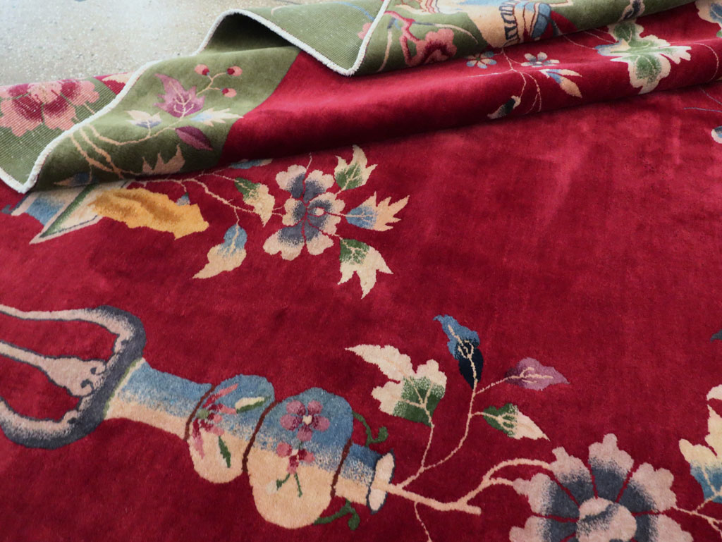 Vintage Chinese Deco Carpet, No.30206 - Gss