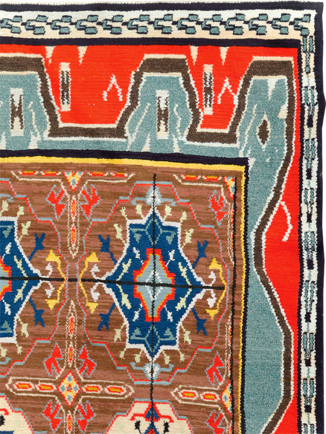 Vintage Persian Hamadan Square Rug, No.30215 - Gss