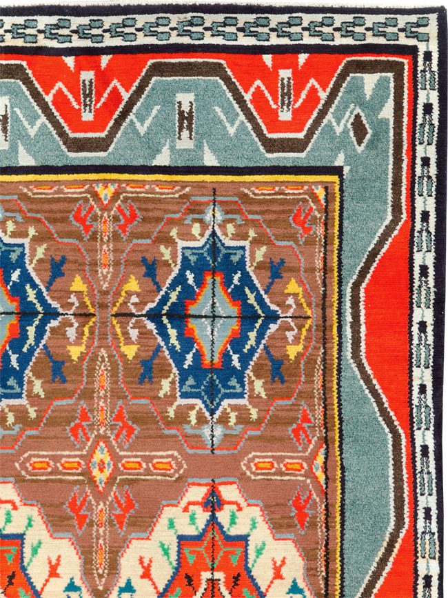 Vintage Persian Hamadan Square Rug, No.30215 - Gss