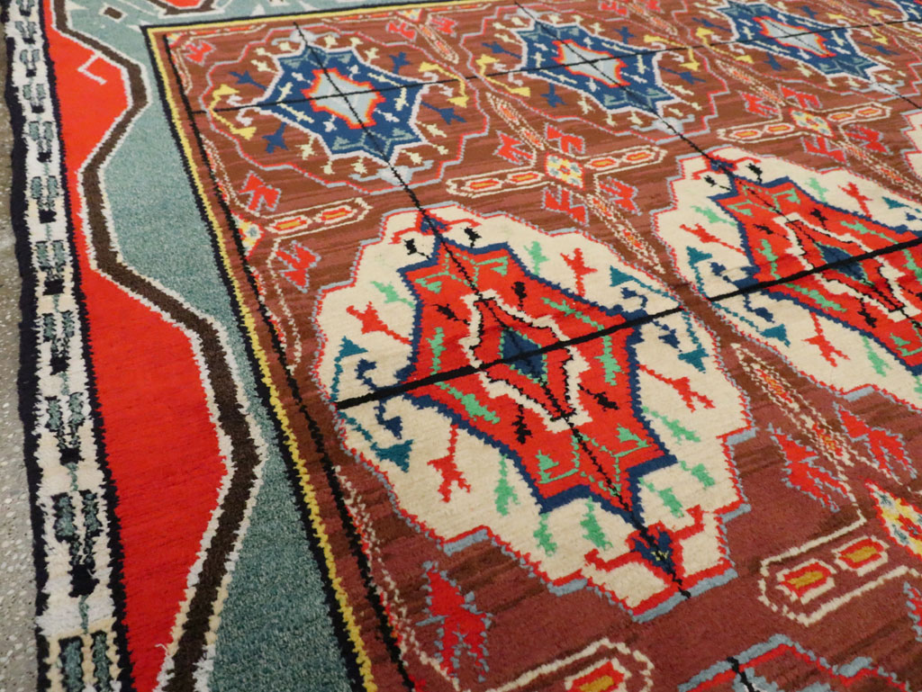 Vintage Persian Hamadan Square Rug, No.30215 - Gss