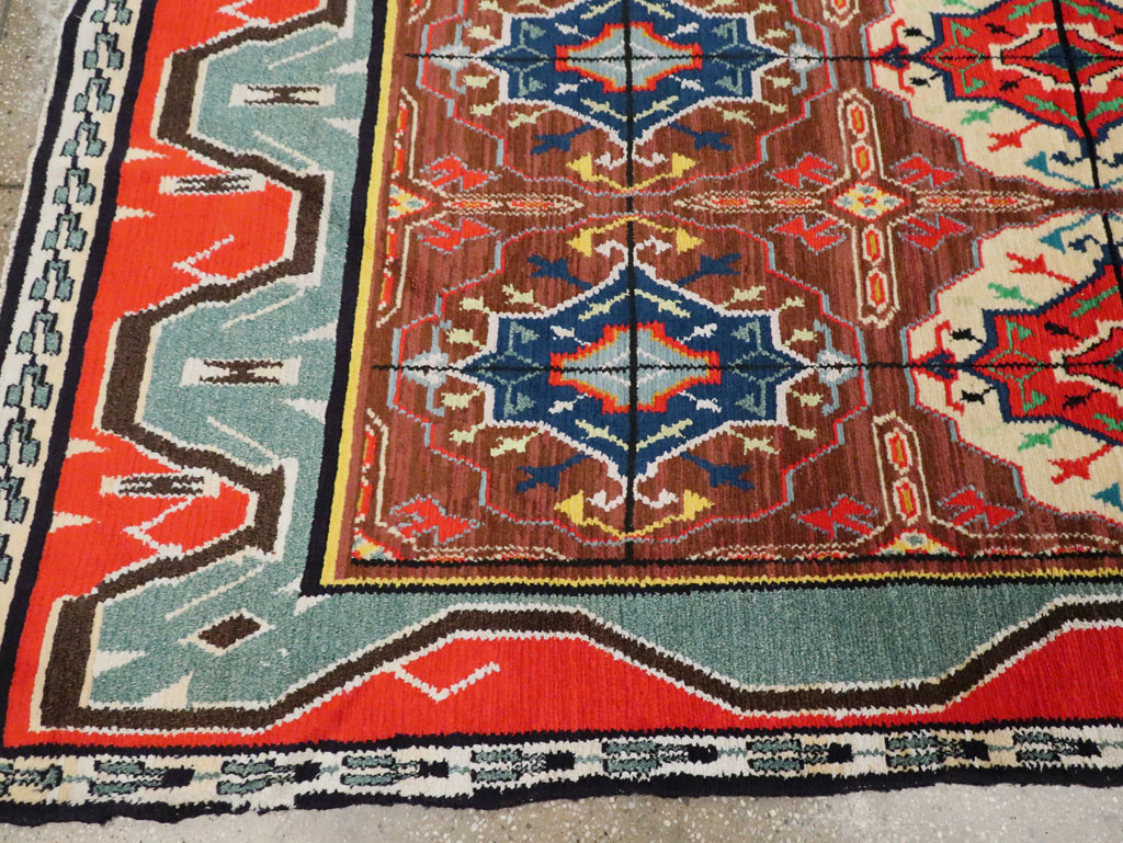 Vintage Persian Hamadan Square Rug, No.30215 - Gss
