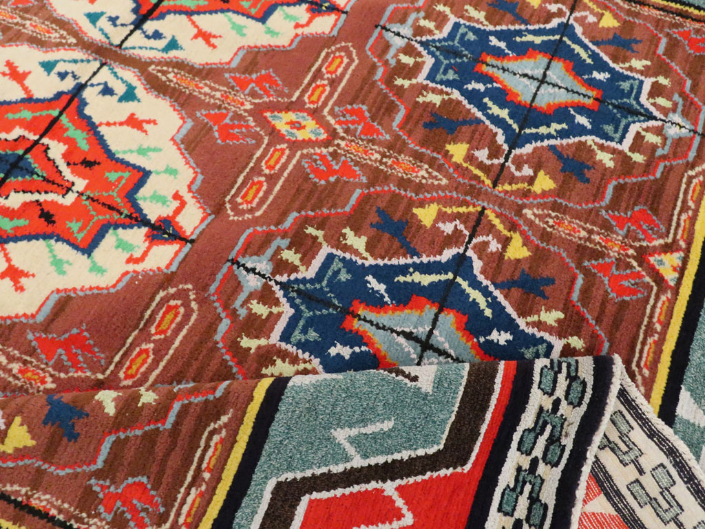 Vintage Persian Hamadan Square Rug, No.30215 - Gss