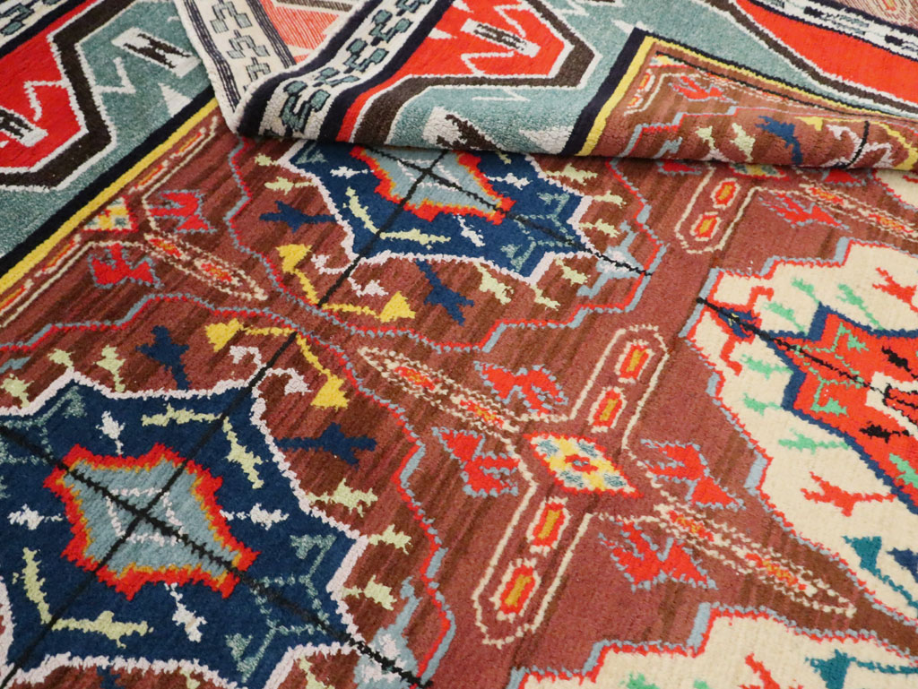 Vintage Persian Hamadan Square Rug, No.30215 - Gss