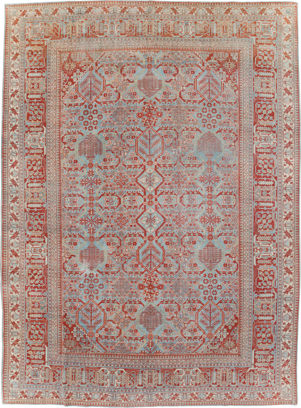 Antique Persian Joshegan Room Size Carpet, No.30223 - Gss