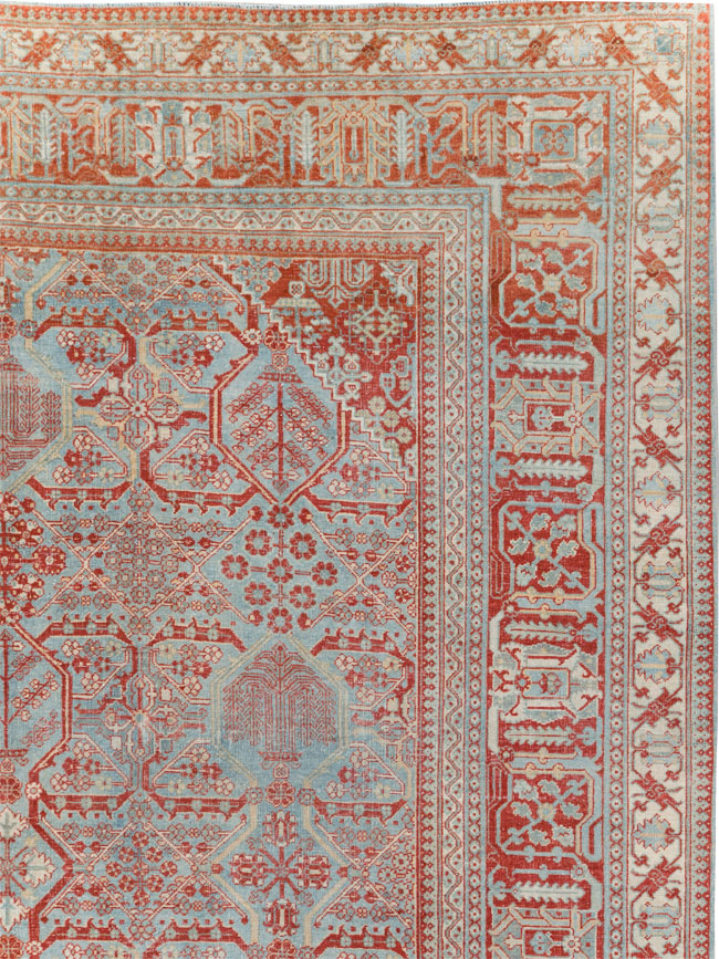 Antique Persian Joshegan Room Size Carpet, No.30223 - Gss