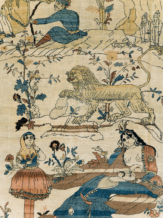 Antique Persian Tabriz Hadji Jalili Pictorial Rug, No.30225 - Gss