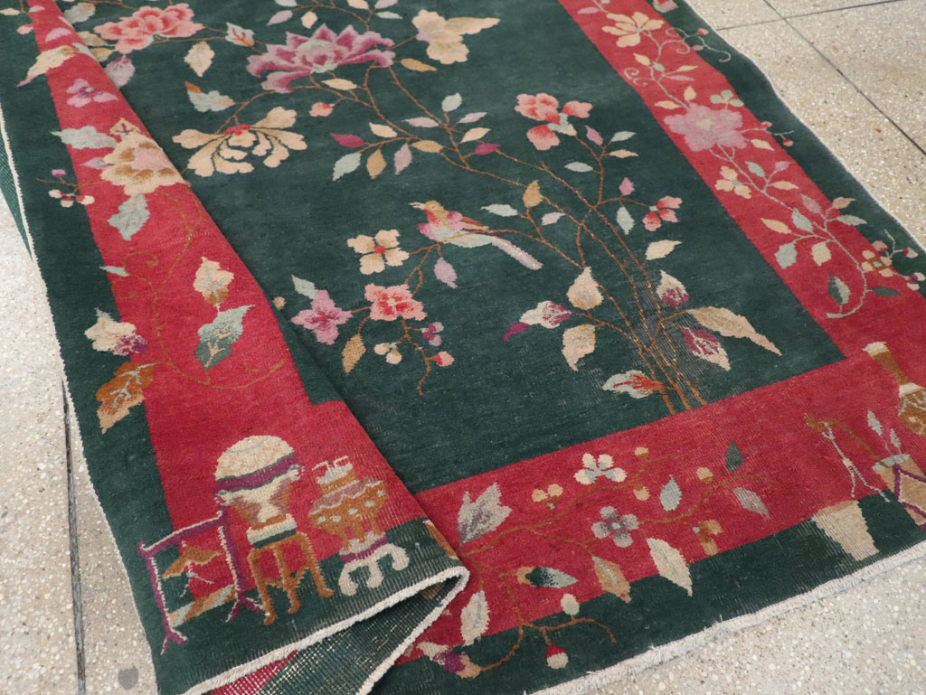 Vintage Chinese Art Deco Accent Rug, No.30239 - Gss