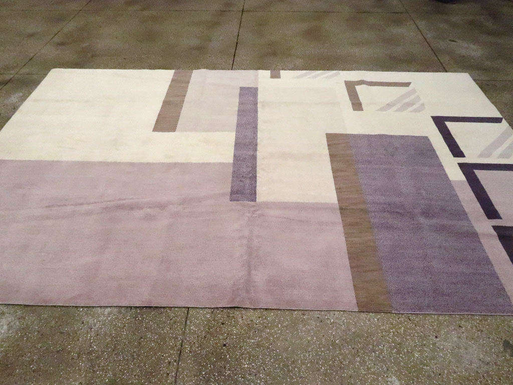 Contemporary Tibetan Art Deco Style Small Room Size Carpet, No.30242 - Gss