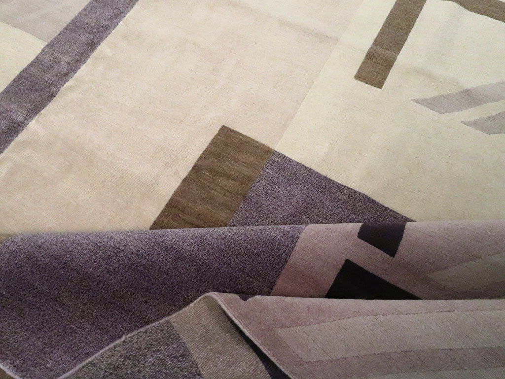 Contemporary Tibetan Art Deco Style Small Room Size Carpet, No.30242 - Gss