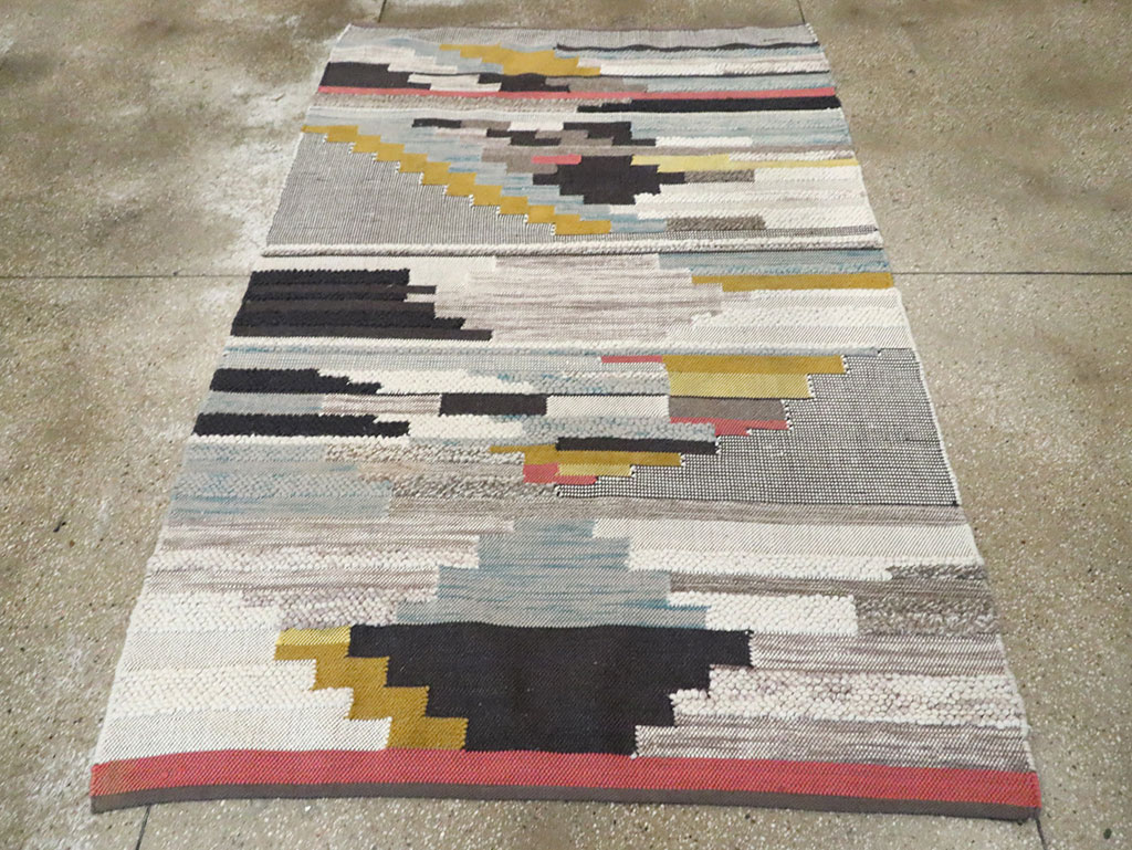 Contemporary Moroccan Flatweave Kilim, No.30245 - Gss