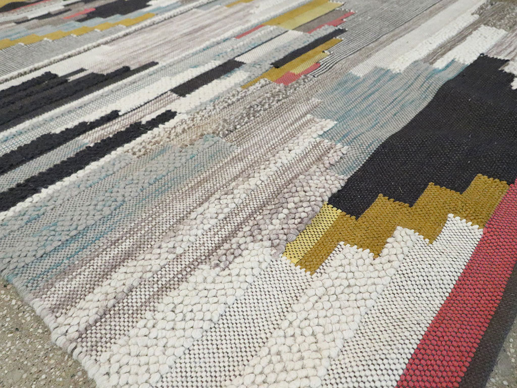 Contemporary Flatweave Kilim, No.30245 - Gss