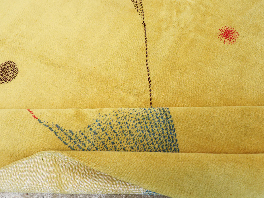 Vintage Turkish Art Deco Style Accent Carpet, No.30246 - Gss