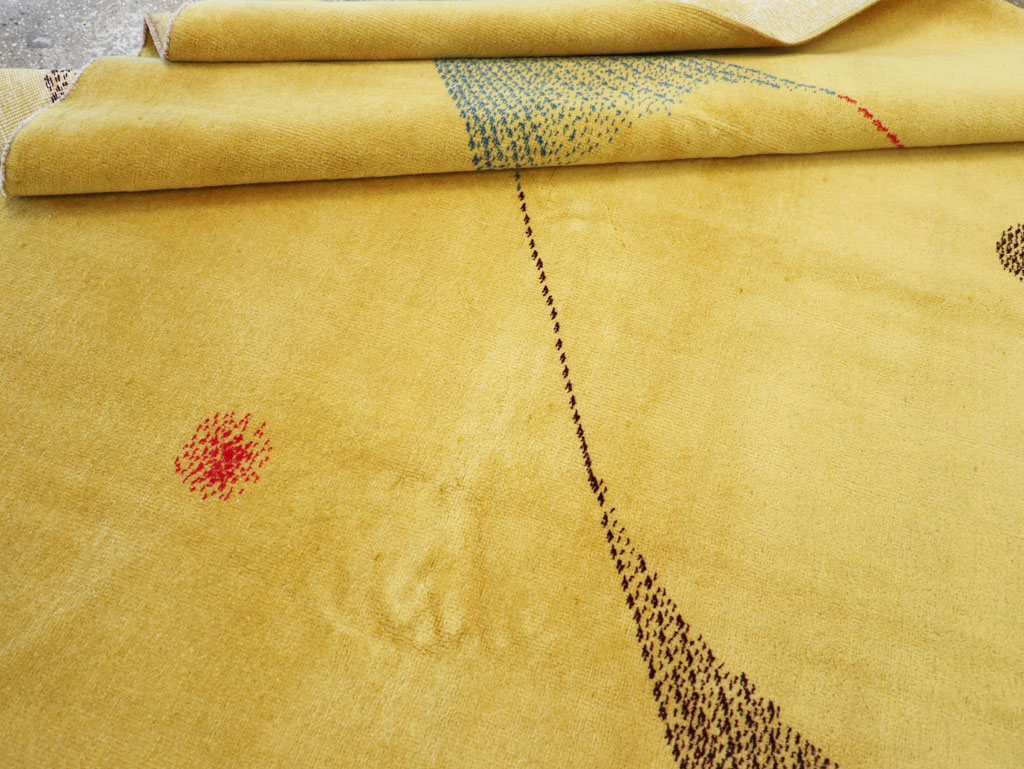 Vintage Turkish Art Deco Style Accent Carpet, No.30246 - Gss