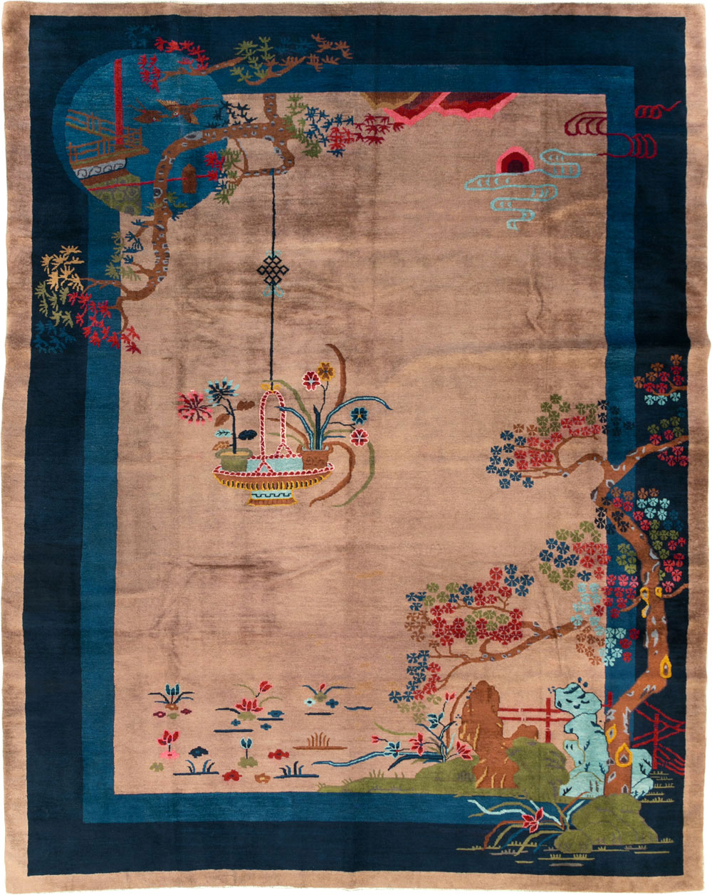 Vintage Chinese Art Deco Room Size Carpet, No.30250 - Gss