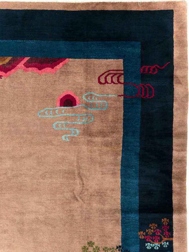 Vintage Chinese Art Deco Room Size Carpet, No.30250 - Gss