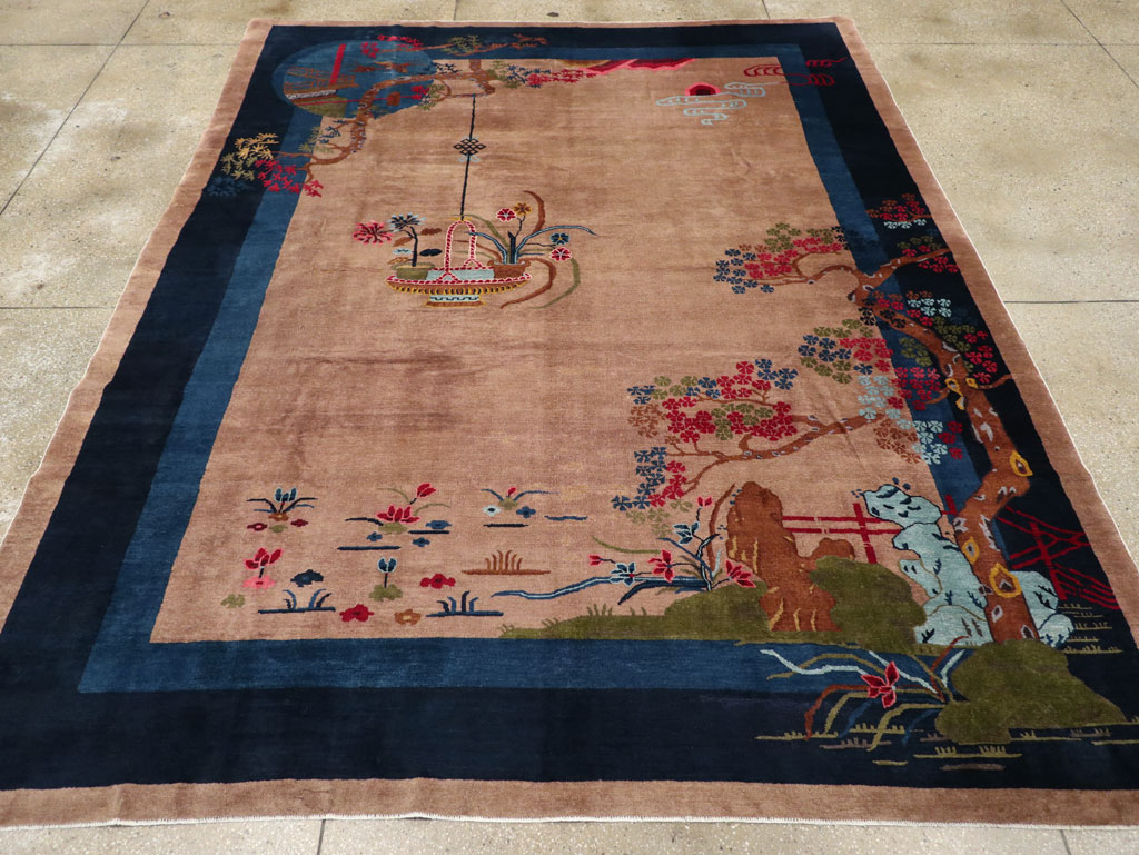 Vintage Chinese Art Deco Room Size Carpet, No.30250 - Gss