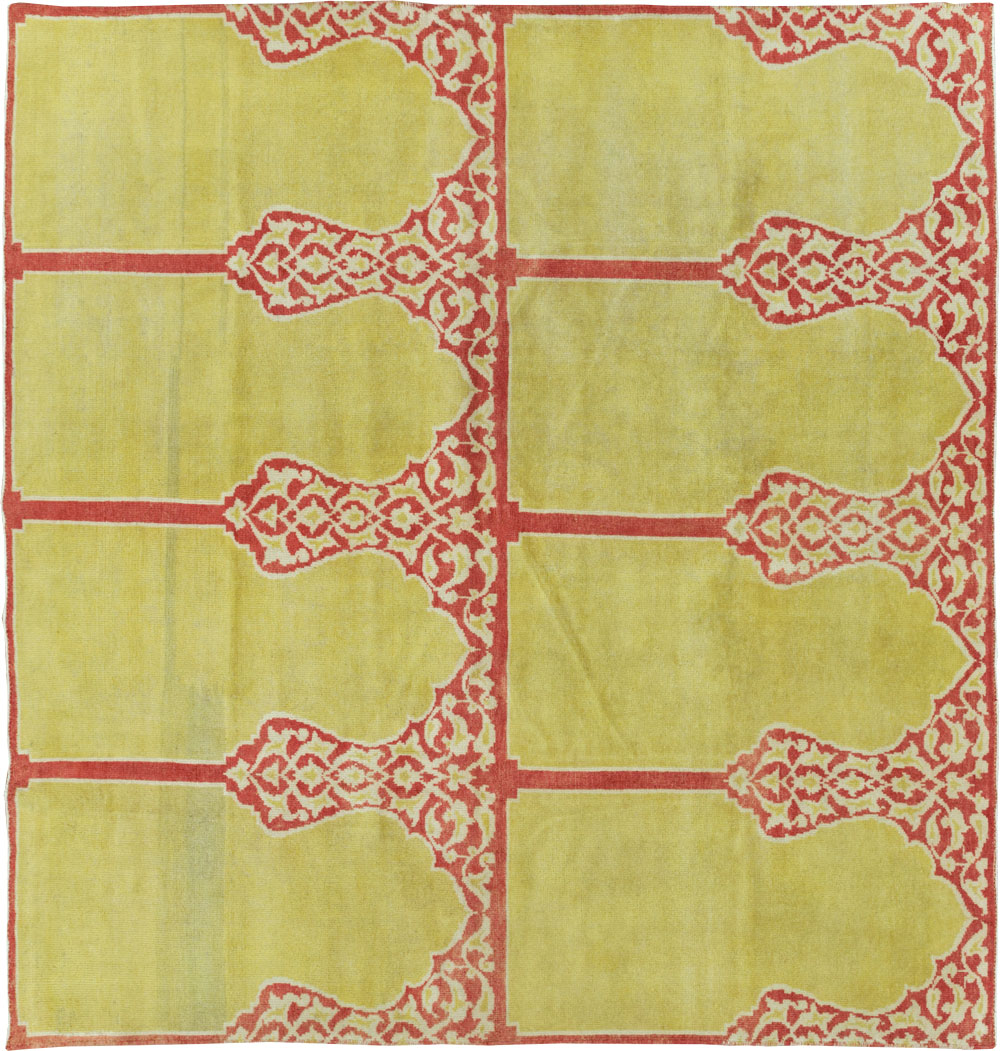 Vintage Turkish Anatolian Small Square Room Size Carpet, No.30266 - Gss
