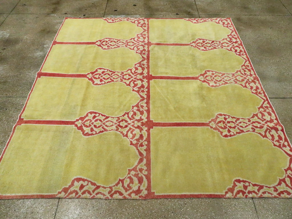 Vintage Turkish Anatolian Small Square Room Size Carpet, No.30266 - Gss