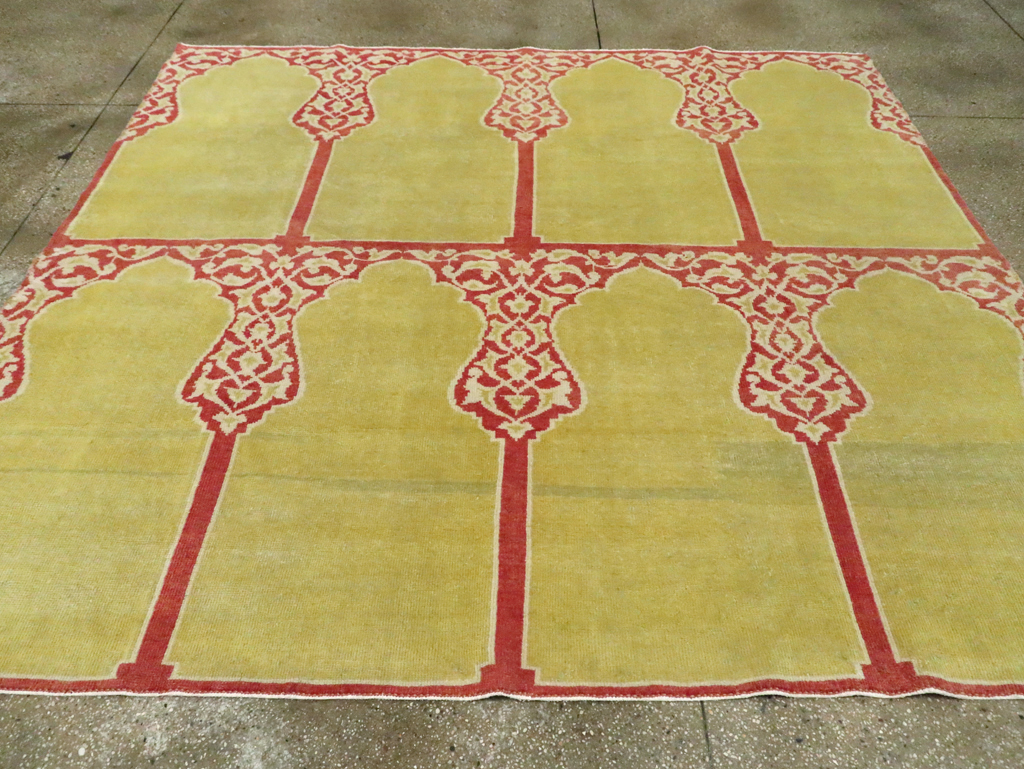 Vintage Turkish Anatolian Small Square Room Size Carpet, No.30266 - Gss