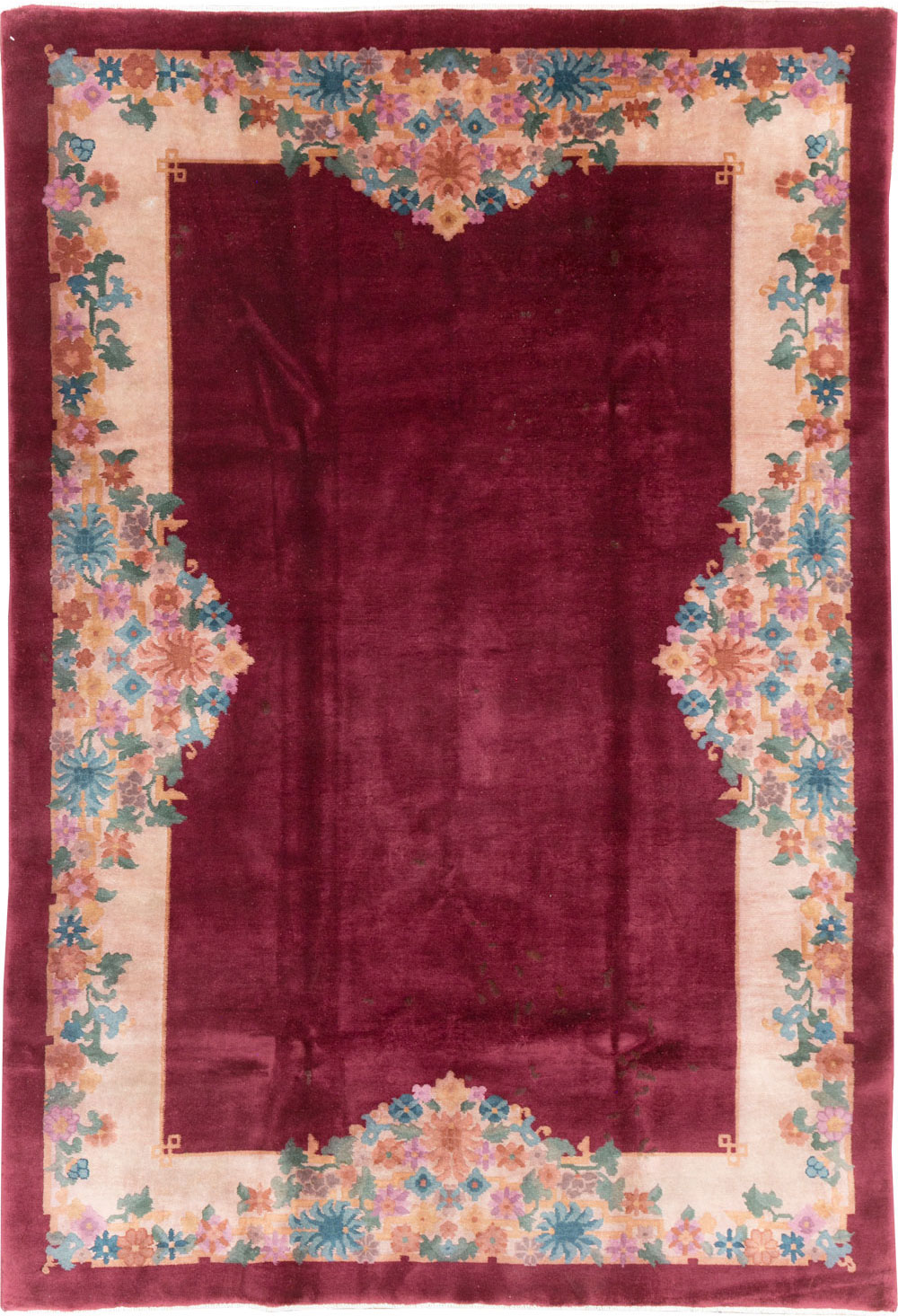 Vintage Chinese Art Deco Accent Rug, No.30267 - Gss