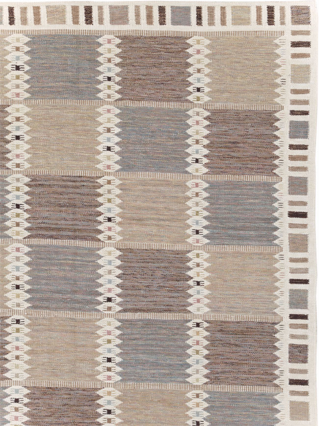 Modern Turkish Flatweave Kilim Oversize Carpet , No.30277 - Gss