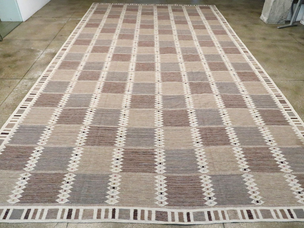 Modern Turkish Flatweave Kilim Oversize Carpet , No.30277 - Gss