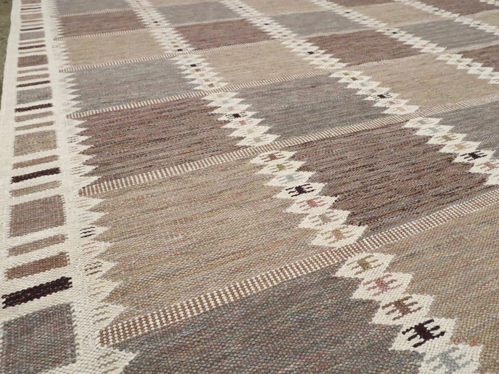 Modern Turkish Flatweave Kilim Oversize Carpet , No.30277 - Gss