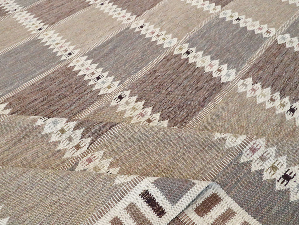 Modern Turkish Flatweave Kilim Oversize Carpet , No.30277 - Gss