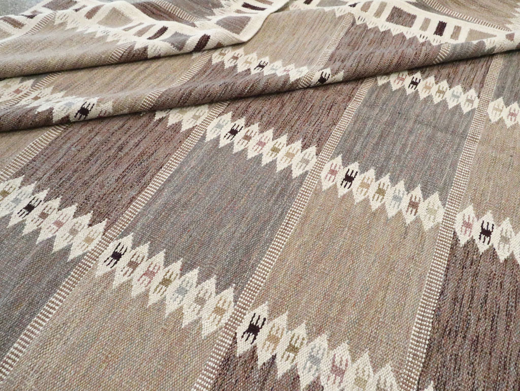 Modern Turkish Flatweave Kilim Oversize Carpet , No.30277 - Gss