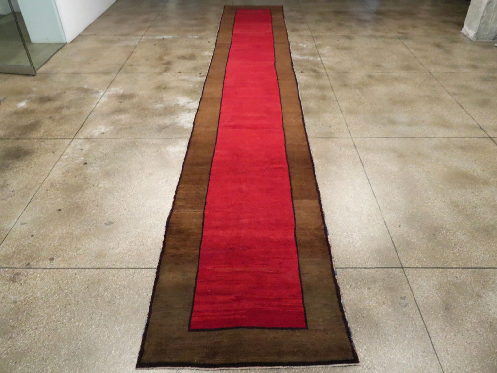 Vintage Turkish Anatolian Wide Gallery Runner, No.30286 - Gss