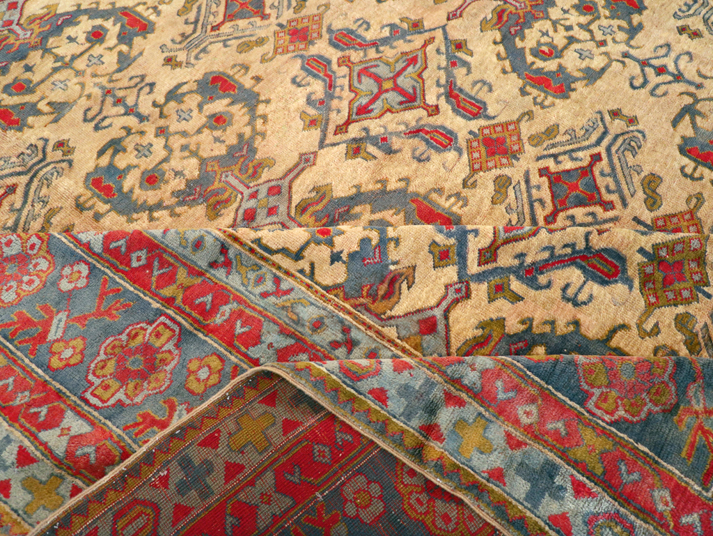 Antique Turkish Oushak Carpet, No.30294 - Gss