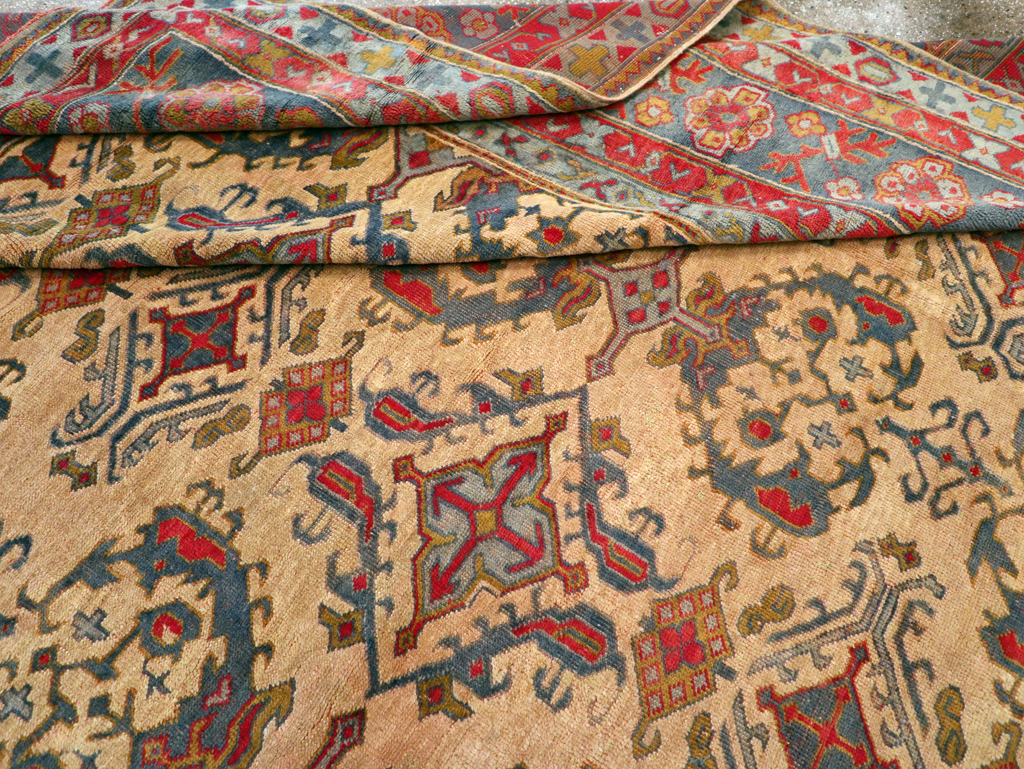 Antique Turkish Oushak Carpet, No.30294 - Gss