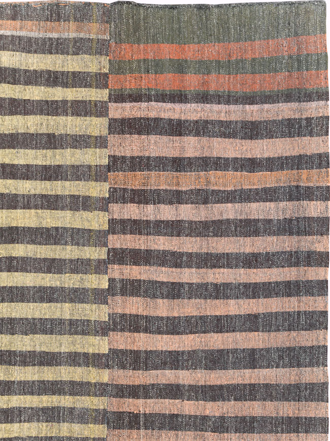 Vintage Turkish Flatweave Kilim Oversize Carpet, No.30296 - Gss