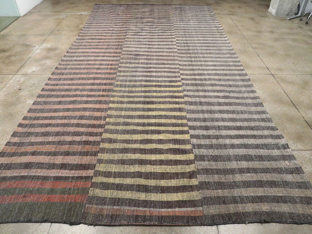 Vintage Turkish Flatweave Kilim Oversize Carpet, No.30296 - Gss