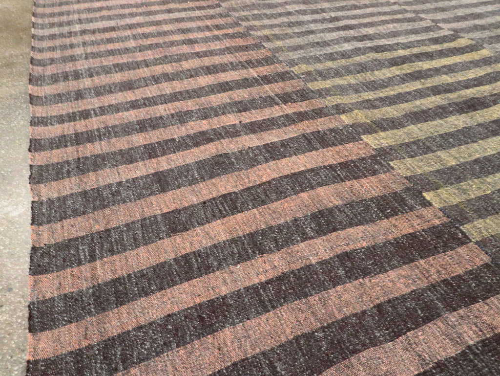 Vintage Turkish Flatweave Kilim Oversize Carpet, No.30296 - Gss